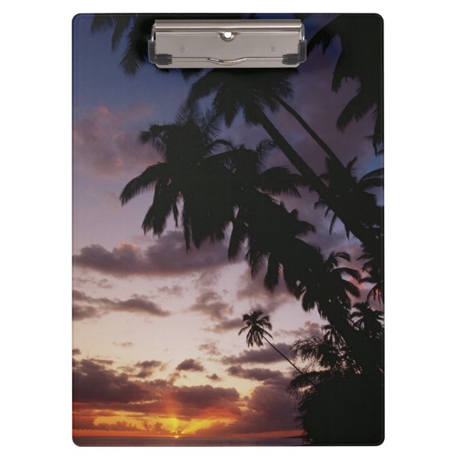 Palm Trees at sea Clipboard (Front)