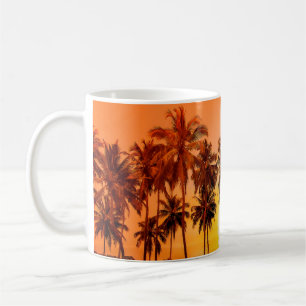 Palm trees at sunset background. Sri Lanka. Coffee Mug