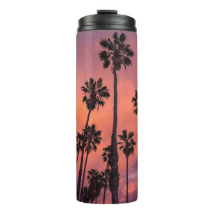 Palm Trees at Sunset custom name tumbler