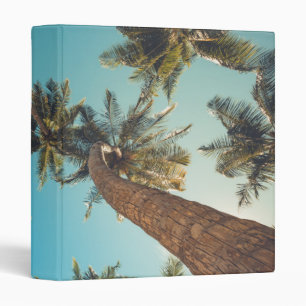 Palm Trees at Tropical Beach Vintage Binder
