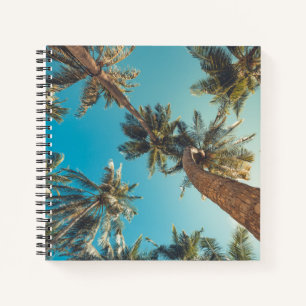 Palm Trees at Tropical Beach Vintage Notebook