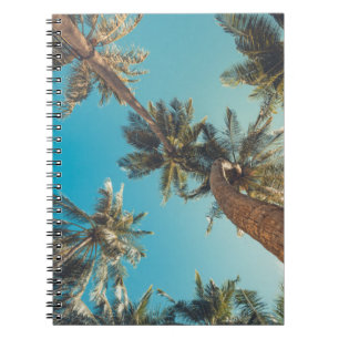 Palm Trees at Tropical Beach Vintage Notebook