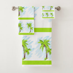 Palm Trees Bath Towel Set
