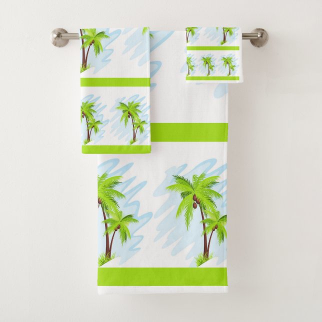 Palm Trees Bath Towel Set (Insitu)
