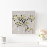 Palm Trees Beach Design 288 Pewter Green Colour