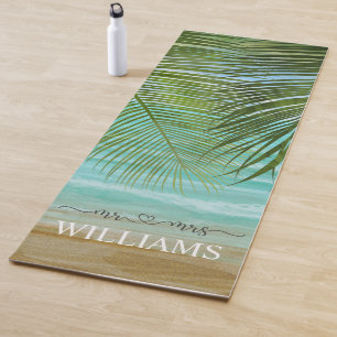Palm Trees Beach Personalized Yoga Mat