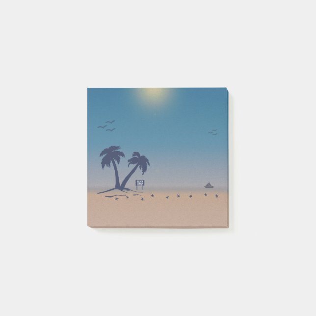 Palm Trees Beach Post-it Notes (Front)