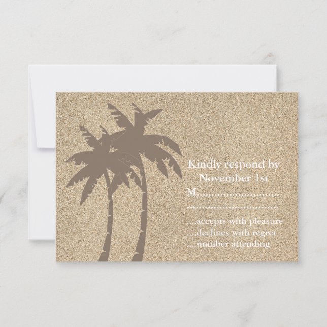 Palm Trees & Beach Sand RSVP (Front)