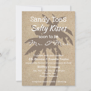 Palm Trees & Beach Sand Wedding Invitation