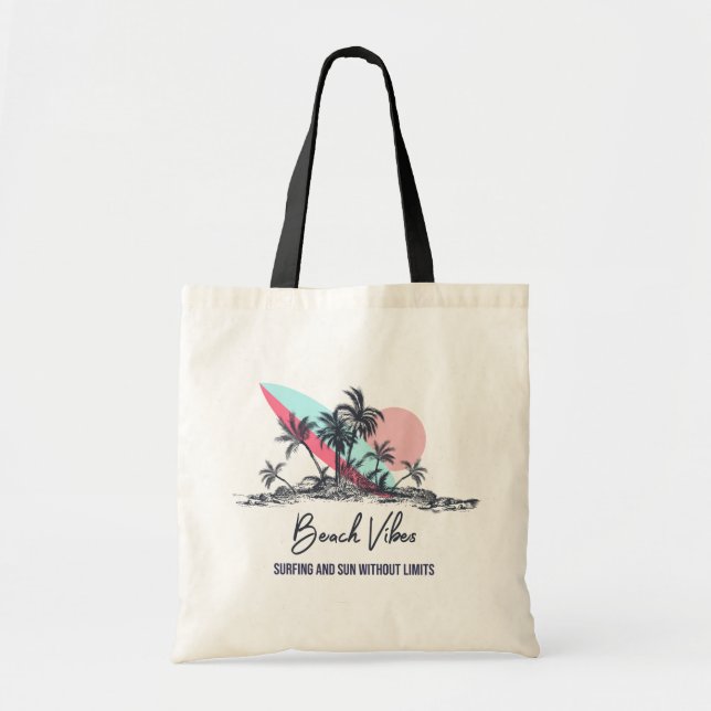 Palm Trees Beach  Tote Bag (Front)