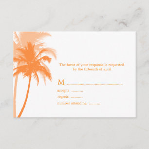 Palm Trees Beach Wedding Response Cards