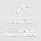 Palm Trees Beach Wedding Return Address Embosser