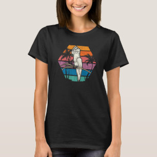 Palm Trees Bird Parrot Tropical Retro Cockatoo T-Shirt