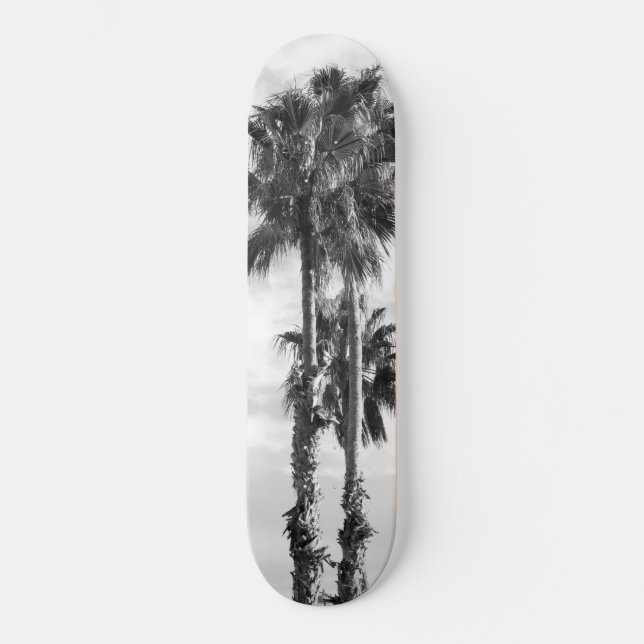 Palm Trees Black White #1 #wall #art  Skateboard (Front)