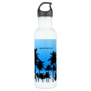 Palm Trees Blue Beach Tropical Theme 710 Ml Water Bottle