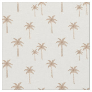 Palm Trees Boho Coastal Tropical Summer Neutral Fabric