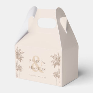 Palm Trees Boho Fall Beach Names Wedding Favor Box