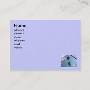 palm trees business card