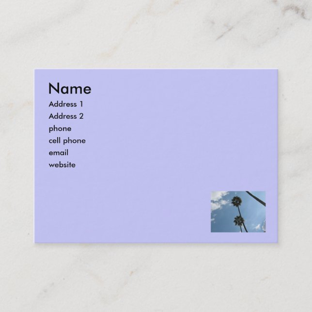palm trees business card (Front)