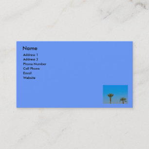 palm trees business card