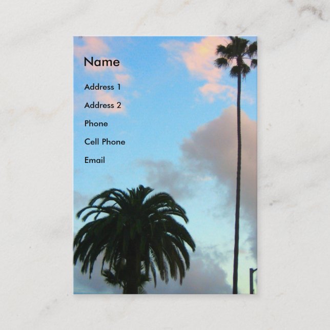palm trees business card (Front)