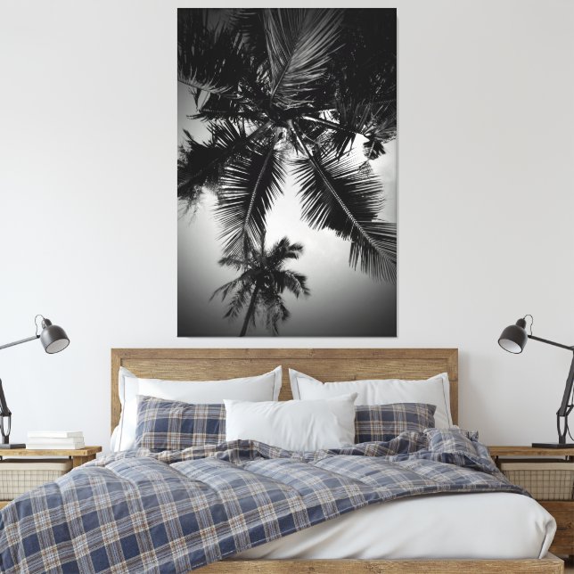 Palm trees canvas print (Insitu(Bedroom))