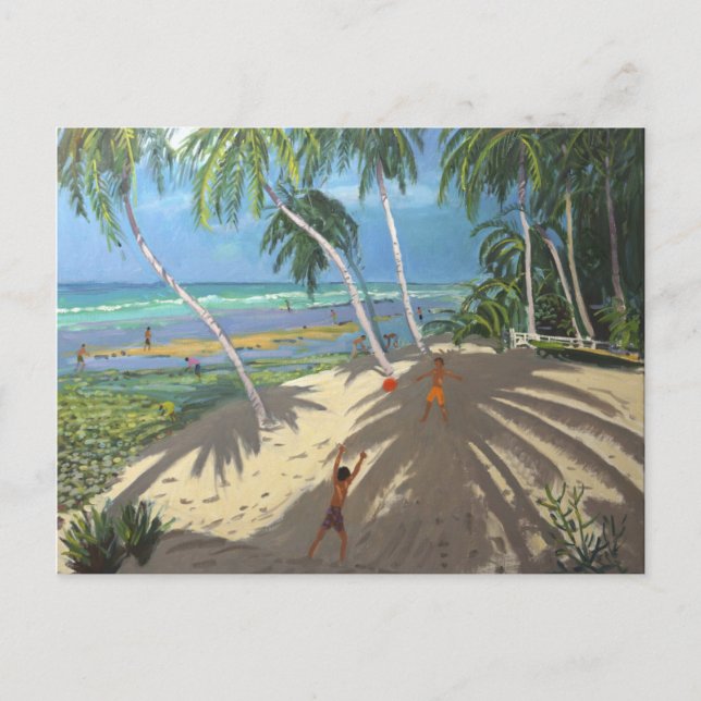 Palm trees Clovelly beach Barbados 2013 Postcard (Front)