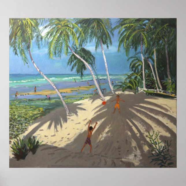 Palm trees Clovelly beach Barbados 2013 Poster (Front)
