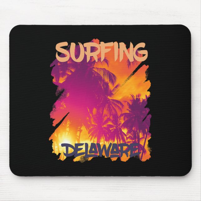 Palm Trees Delaware Vacation Beach Ocean  Mouse Pad (Front)