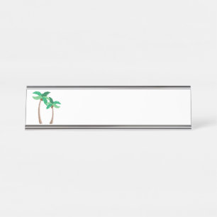 Palm Trees Desk Name Plate