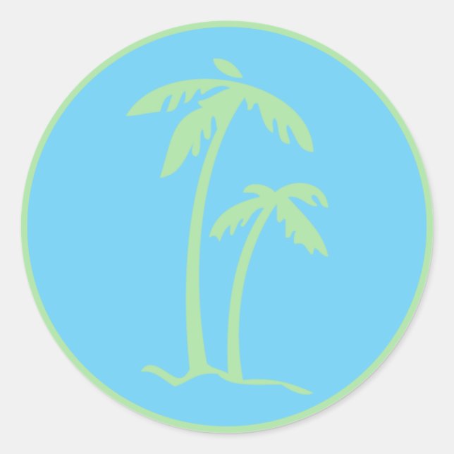 Palm Trees Envelope Seal (Front)