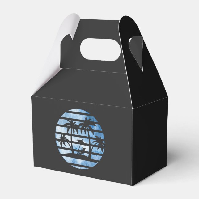 PALM TREES FAVOR BOX (Front Side)