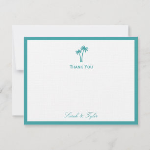 Palm Trees Flat Thank You Card