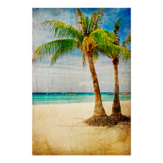 Palm trees Glossy Poster