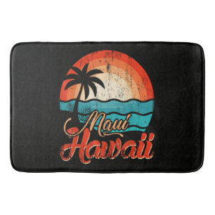 Palm Trees Hawaiian Beach Bath Mat