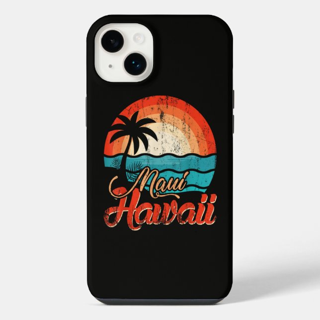 Palm Trees Hawaiian Beach iPhone Case (Back)