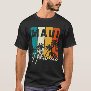 Palm Trees Hawaiian Beach Tropical Summer Retro Ma T-Shirt