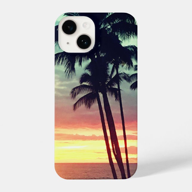Palm Trees Hawaiian Sunset Phone Case (Back)
