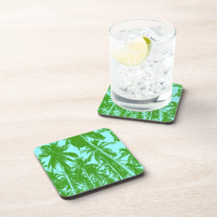 Palm Trees in a Posterised Design Coaster