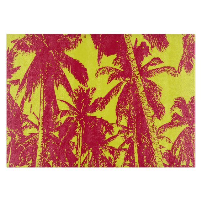 Palm Trees in a Posterised Design Cutting Board (Front)