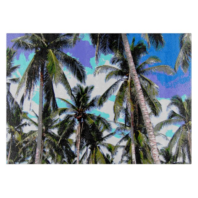 Palm Trees in a Posterised Design Cutting Board (Front)