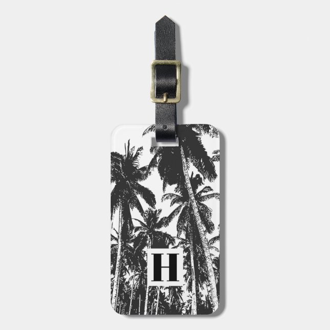 Palm Trees in a Posterised Design Luggage Tag (Front Vertical)