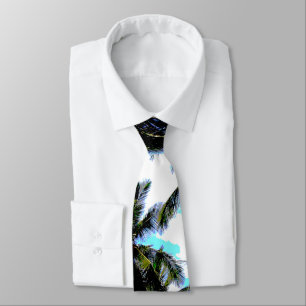 Palm Trees in a Posterised Design Tie
