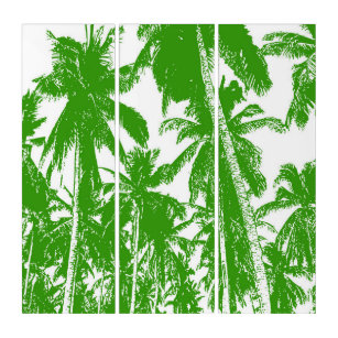 Palm Trees in a Posterised Design Triptych