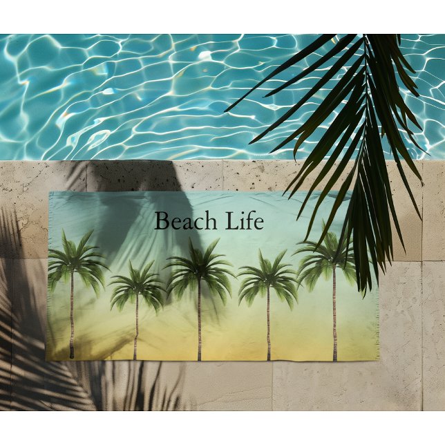 Palm Trees in a Row, beach life               Bath Towel Set (Creator Uploaded)