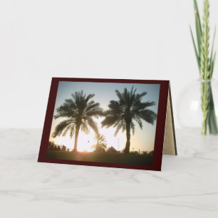 Palm trees in Doha Card