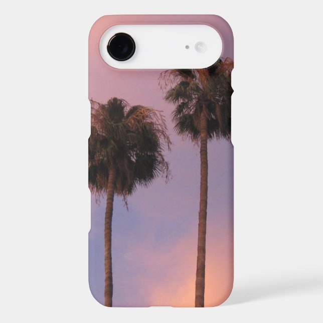 Palm Trees in Pink Sky Case-Mate iPhone Case (Back)