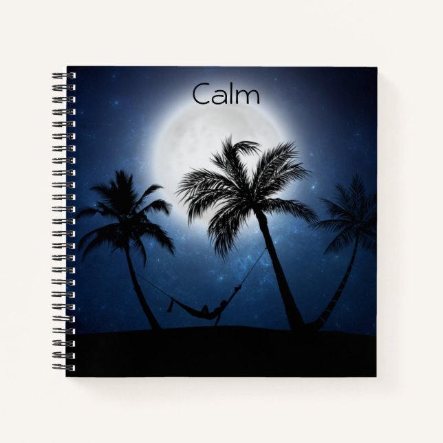 Palm trees in the moonlight notebook (Front)