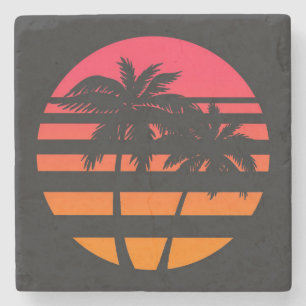 Palm Trees in the Sun Stone Coaster