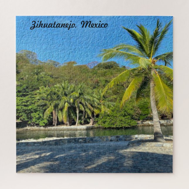 Palm Trees in Zihuatanejo, Mexico Jigsaw Puzzle (Vertical)